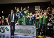 The Lithuanian bench goes wild during their win against Poland.